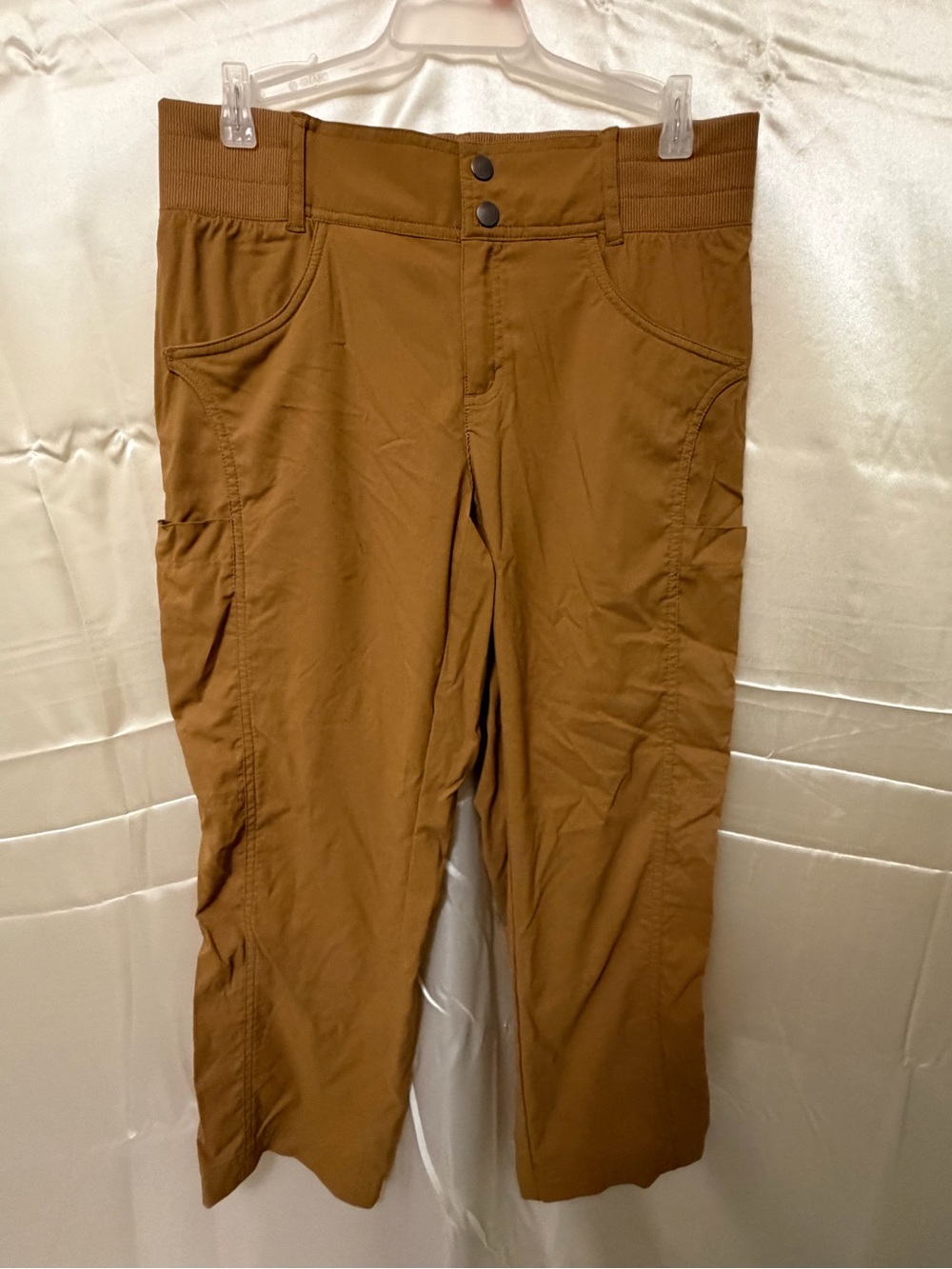 Title Nine Womens Hiking Cargo Pants Size 8 Brown Outdoor Travel Utility Stretch